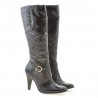 Bottes femme 1109 crêpe laqué café