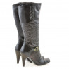 Bottes femme 1109 crêpe laqué café