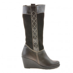 Bottes femme 3221 café combiné