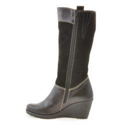 Bottes femme 3221 café combiné