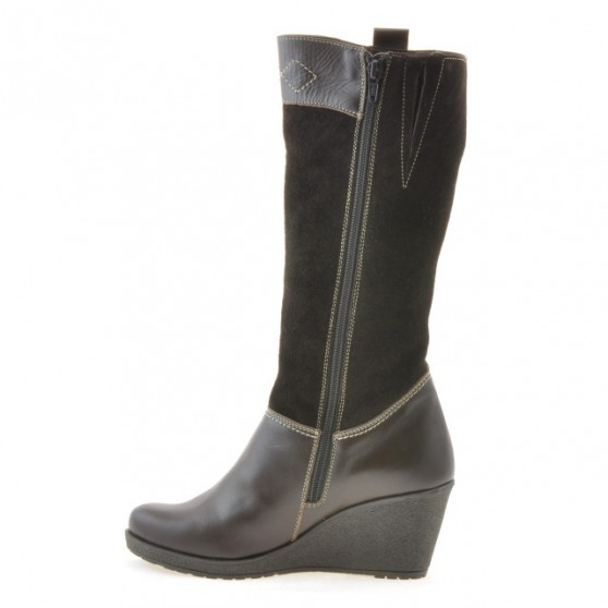 Bottes femme 3221 café combiné