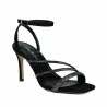 Sandales femme 1337 en velours noir combiné
