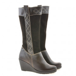 Bottes femme 3221 café combiné