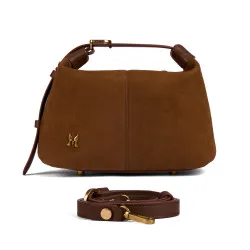 Sac à main pour femme 037-1g daim marron