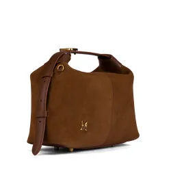 Sac à main pour femme 037-1g daim marron
