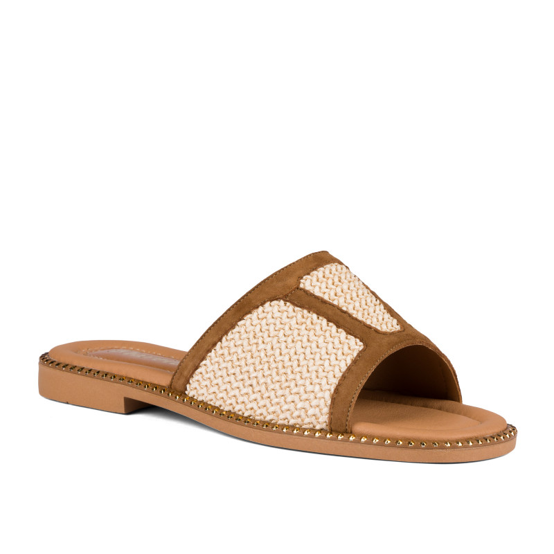 Sandales femme 5128 beige combiné
