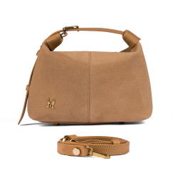 Sac à main pour femme 037-1g en daim nude
