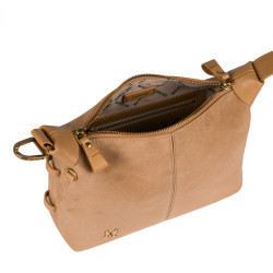 Sac à main pour femme 037-1g en daim nude