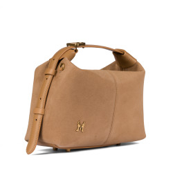 Sac à main pour femme 037-1g en daim nude