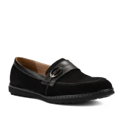 Mocassins femme 6100 buffle noir combiné