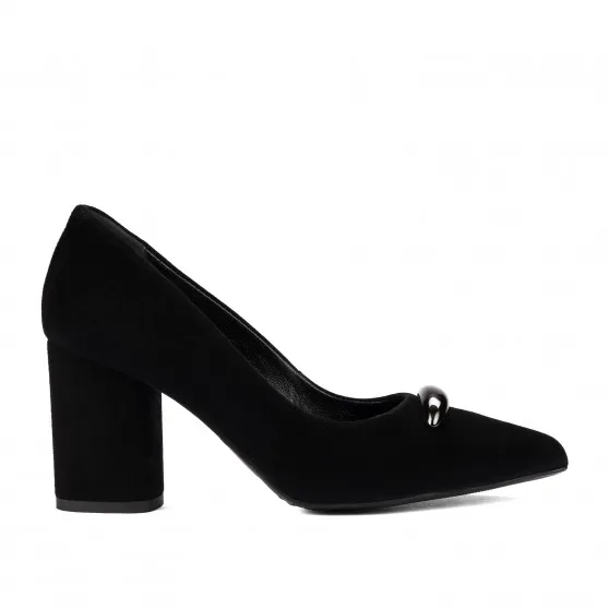 Chaussures élégantes femme 1361 velours noir