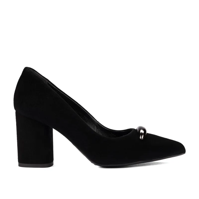 Chaussures élégantes femme 1361 velours noir