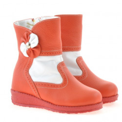 Bottes enfants petits 20c rouge+blanc