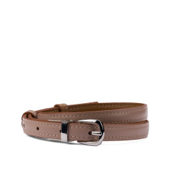 Ceinture femme 45-1mc bicolore veau marron+nude