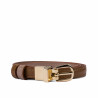 Ceinture femme 45mc bicolore biz marron+nude