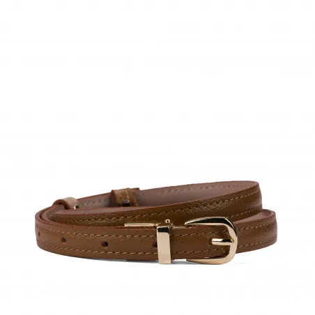 Ceinture femme 45mc bicolore biz marron+nude