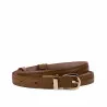 Ceinture femme 45mc bicolore biz marron+nude