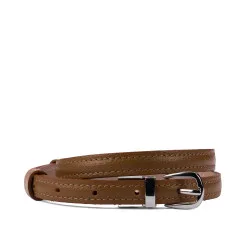 Ceinture femme 45-1mc bicolore veau marron+nude