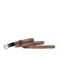 Ceinture femme 45-1mc bicolore veau marron+nude