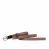 Ceinture femme 45-1mc bicolore veau marron+nude