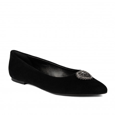 Ballerines femme 1362 velours noir