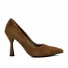 Chaussures élégantes femme 1322 velours marron