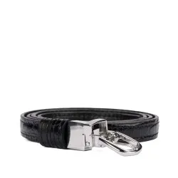 Ceinture femme 45-1mc bicolore noir+crocodile noir