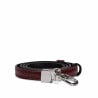 Ceinture femme 45-1mc bicolore noir+croco bordeaux