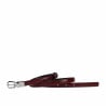 Ceinture femme 45-1mc bicolore noir+croco bordeaux