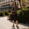 Baskets femme 6102 sable velours combiné lifestyle