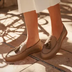 Mocassins femme 6096 biz cappuccino lifestyle