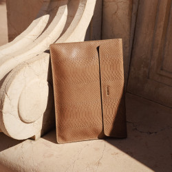 Housse d'ordinateur portable 309g croco taupe