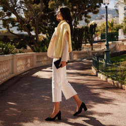 Chaussures élégantes femme 1361 velours noir lifestyle