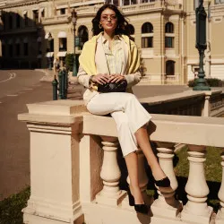 Chaussures élégantes femme 1361 velours noir lifestyle