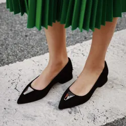 Ballerines femme 1360 velours noir lifestyle