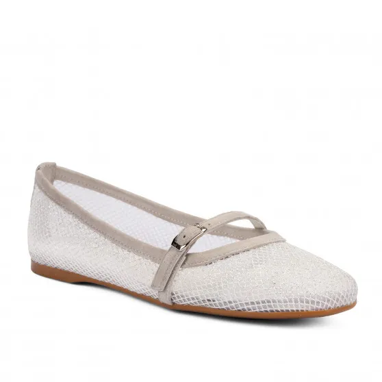Ballerines femme 1369 blanc combiné