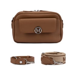 Sac à main pour femme à bandoulière 014g 01 biz marron