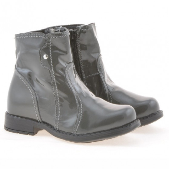 Bottes enfant petit 28c vernis gris