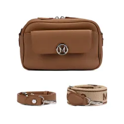 Sac à main pour femme à bandoulière 014g 01 biz marron