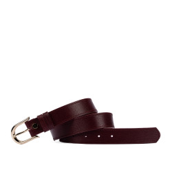 Ceinture femme 46cm safiano bordeaux