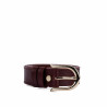 Ceinture femme 46cm safiano bordeaux