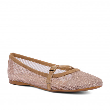Ballerines femme 1369 beige combiné