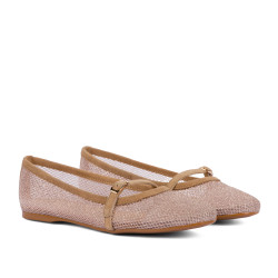 Ballerines femme 1369 beige combiné