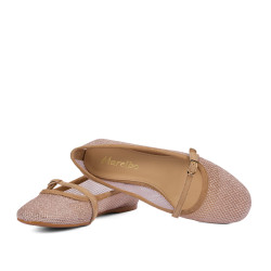 Ballerines femme 1369 beige combiné