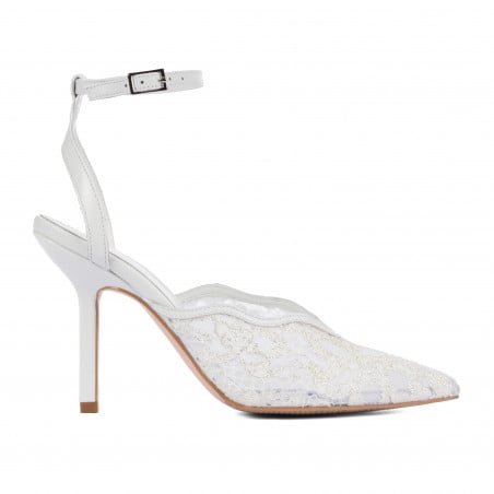 Sandales femme 1370 blanc combiné