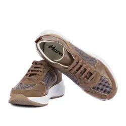 Baskets pour femmes 6098 sable combiné