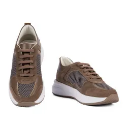 Baskets pour femmes 6098 sable combiné