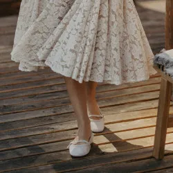 Ballerines femme 1369 blanc combiné lifestyle