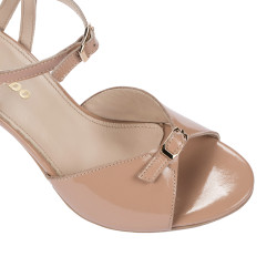 Sandales femme 1365 vernis beige
