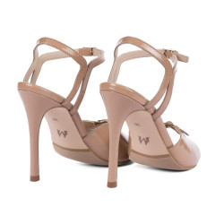 Sandales femme 1365 vernis beige